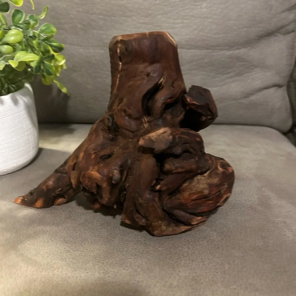 50%offw❤️ 8” redwood driftwood art sculpture handcrafted Signed Cam 3-23